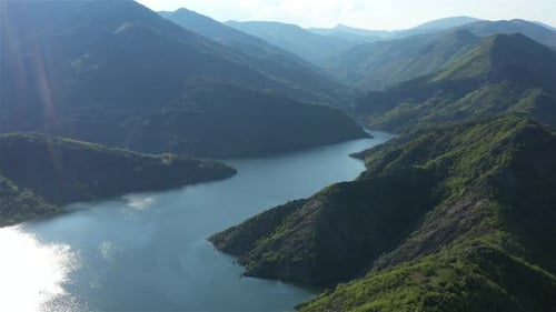 Flight Over The Borovitsa Dam In Bulgaria