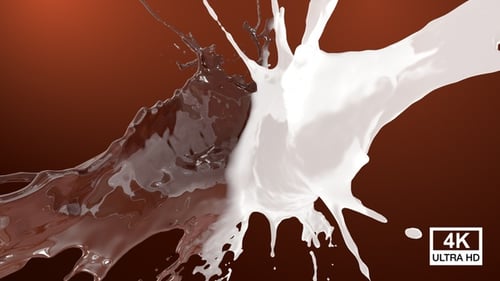 Chocolate And Milk Drops Splash V5