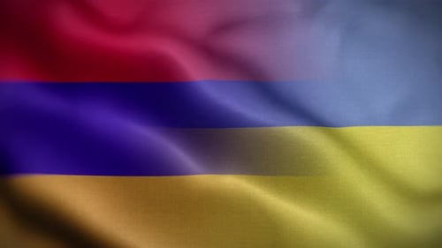 Seamless Waving Flag Animation with Red Blue Yellow Stripes