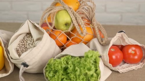 Verduras en bolsas Eco Zero Waste