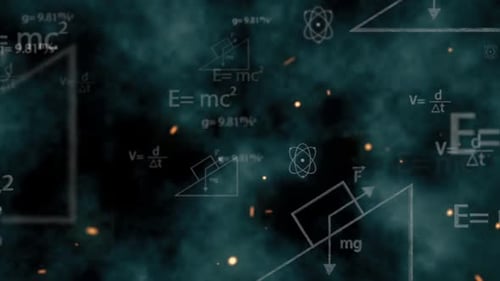 Animated Scientific Formulas and Equations Background Loop
