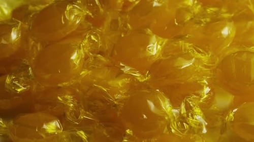 Tir rotatif de bonbons au caramel
