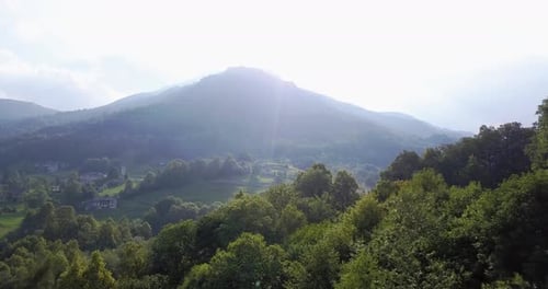 Aerial View of Mountain Panorama