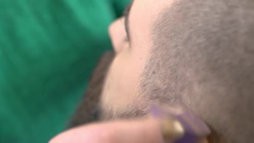 Male Face Skin Close Up