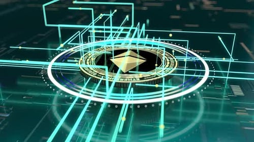 Contexte abstrait de l'art d'Ethereum