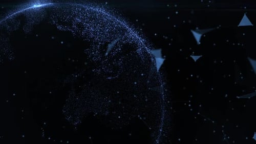 Particle Earth Hologram Plexus