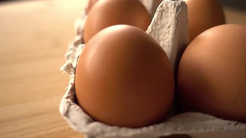 Uncooked Eggs in Pack