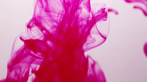 Red ink squirted into water as it swirls around