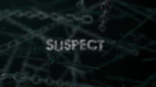 3D sombre crime fond mot suspect