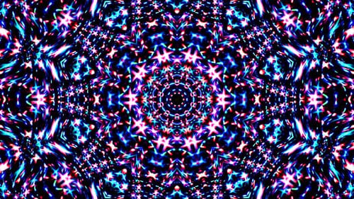Motif de
kaléidoscope abstrait avec des couleurs complètes. Mandala magique. 4k
