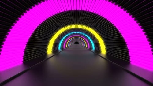 Neon Colored Loop Road