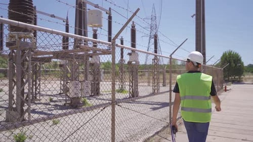 High voltage lines.
