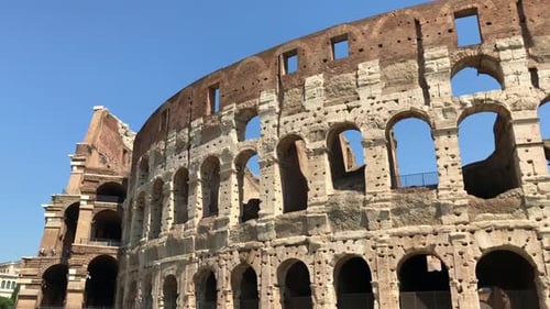 Close Up View of Famous Colosseum in Italy