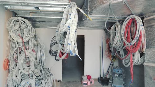 New Electrical Wiring Installed in a Building