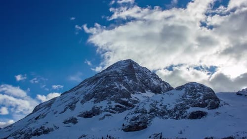Timelapse of the Mountain in Winter