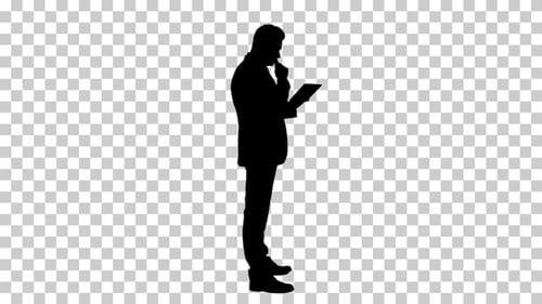 Silhouette Businessman, Alpha Channel