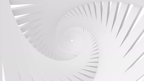 Futuristic Empty White Corridor With Rectangular Walls And Bright Light 1