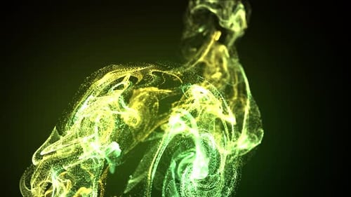 Fluid Abstract Particle Stream Background Animation