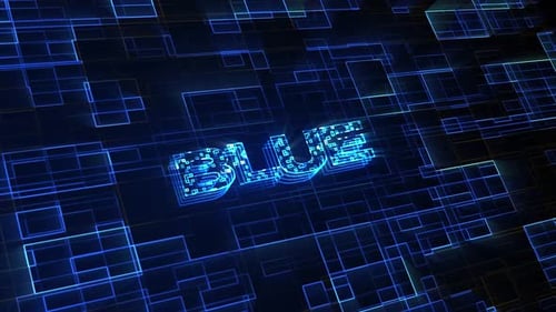 Futuristic Blue Digital Circuit Grid Background Animation