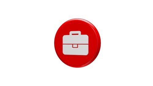 Briefcase 3D Icon