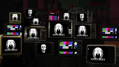 Anonyme Bewegung auf alten Fernsehern.