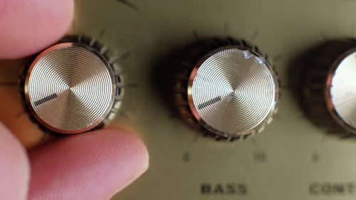 Knob Adjustments on Machine Close Up