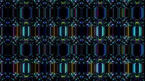 Abstract Background With Dots and Lines Scattered Lines in full color, on black background