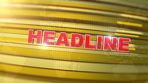 Broadcast Headline News Transition Golden