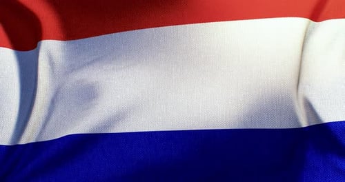 Realistic Waving Netherlands Flag Seamless Loop