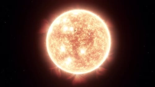 Planet Transit Across Luminous Star in Space