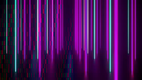 Vj Loop Of Long Purple And Green Light Bars Seamlessly Repeating