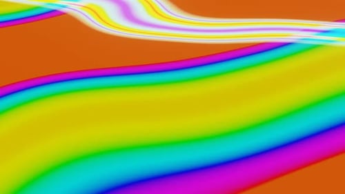 Ondas multicoloridas abstratas estendendo-se até a distância