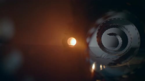 Abstract Film Reel with Warm Lighting
