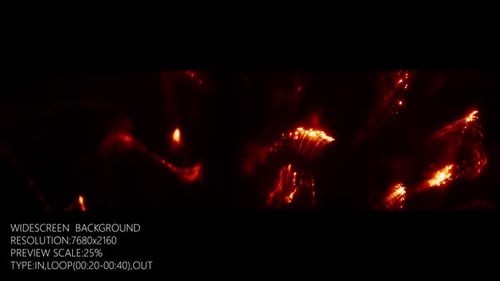 Fond numérique de particules de réseau dynamiques rouges