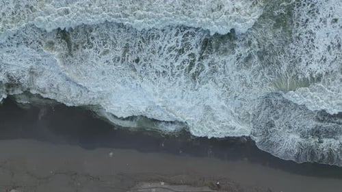 Sea Storm Texture 4K Aerial View 4 K Alanya Turkey