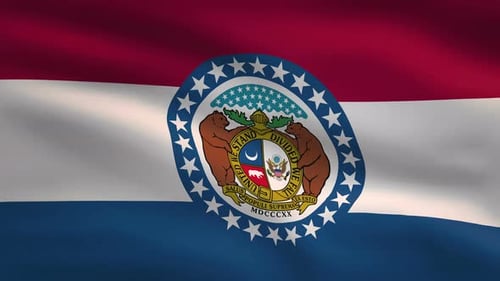 Realistic Waving Animation of the Missouri State Flag