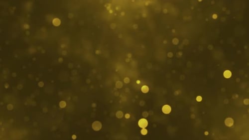 Shimmering Golden Bokeh Particles Celebration Background