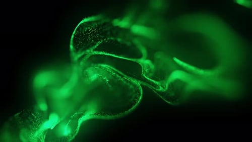 Green Background Particles