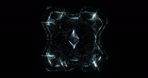 Futuristic Glowing Particles Logo Reveal