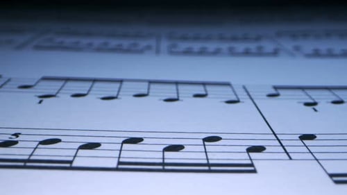 Partitura para piano sobre papel