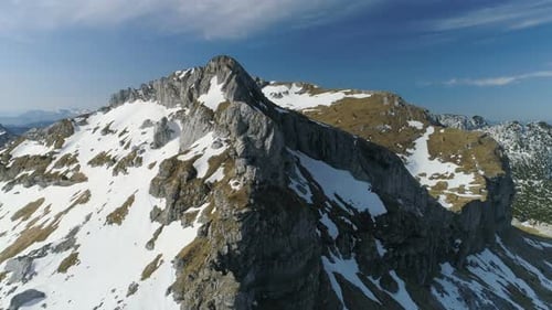 Mountain View with Snow From the Air