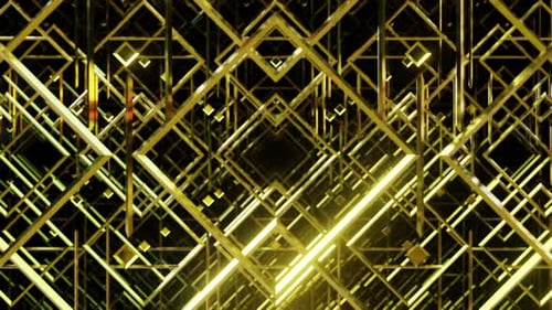 Golden Line For Art Deco 01 4K