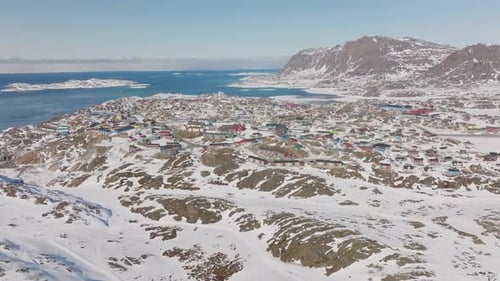 Drone Flight Over Rocks And Snow By Sissiiut