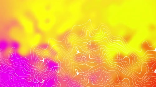 Abstract Wavy Lines Flowing on Vibrant Gradient Background