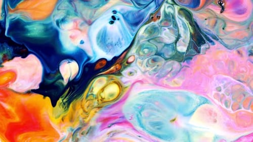 Abstract Colorful Ink Spread Art 233