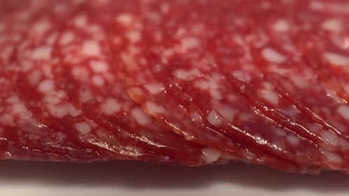 Salchicha macro en rodajas, Slider