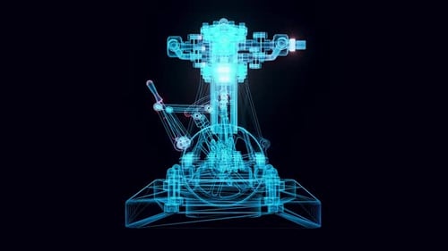 Vertical Twin Steam Engine With Reverse Gear Hologram Rotating Hd