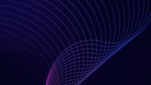 Onda de estructura alámbrica colorida de tecnología futurista. Fondo abstracto con líneas geométricas.