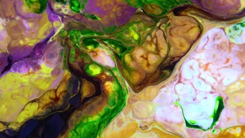 Vivid Abstract Ink Mixing and Swirling