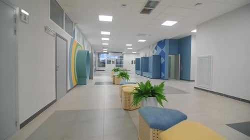Bright Colorful Modern Corridor Architectural Design